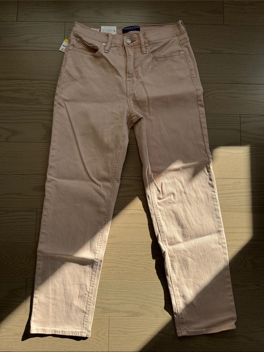 Women's Scotch & Soda Pink High Rise Slim Jeans